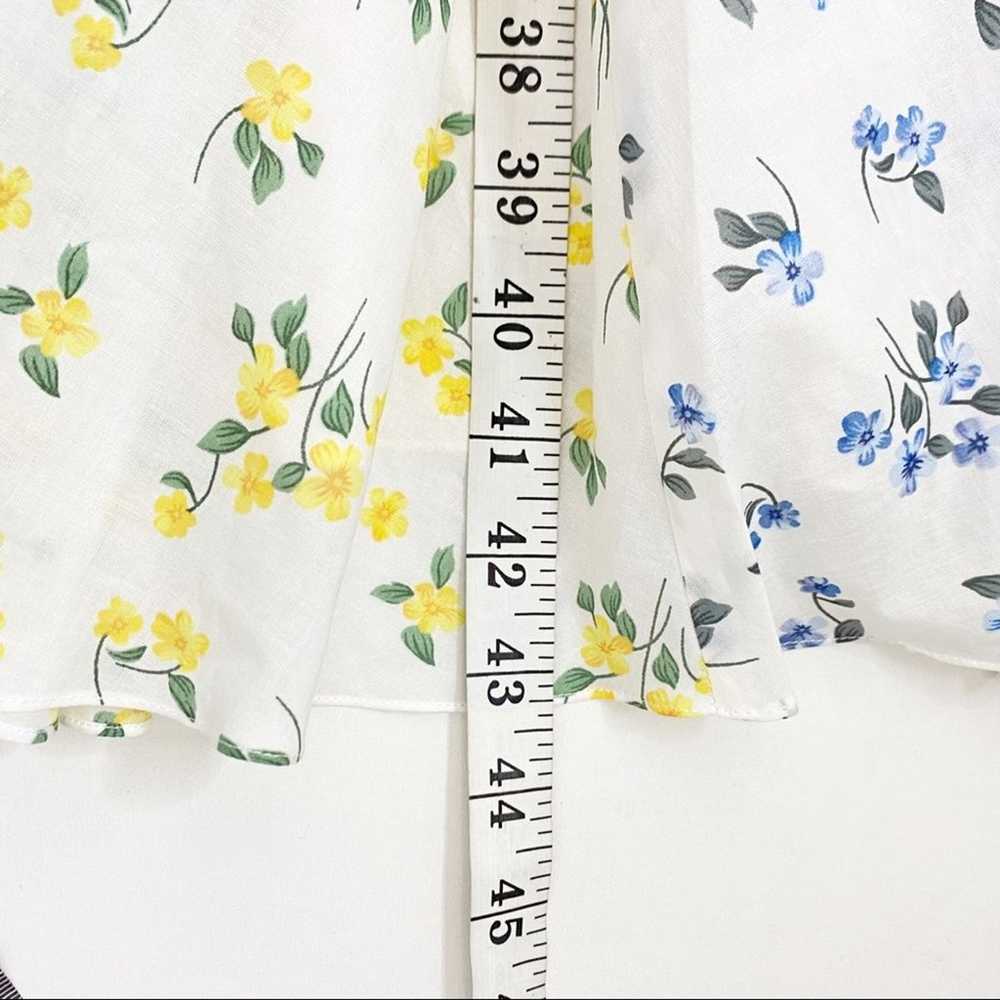 Rachel Antonoff Ali Floral Tie Front Cotton Midi … - image 7