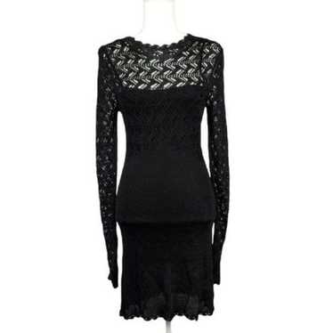 Free People Black Crochet Dress