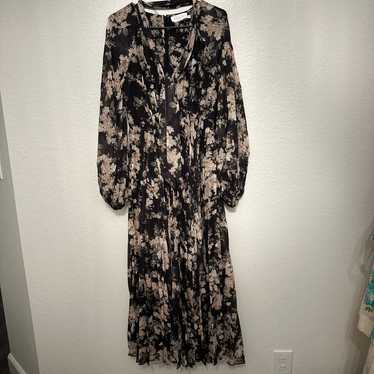 ZIMMERMANN Sunray pleated long-sleeve dress in si… - image 1