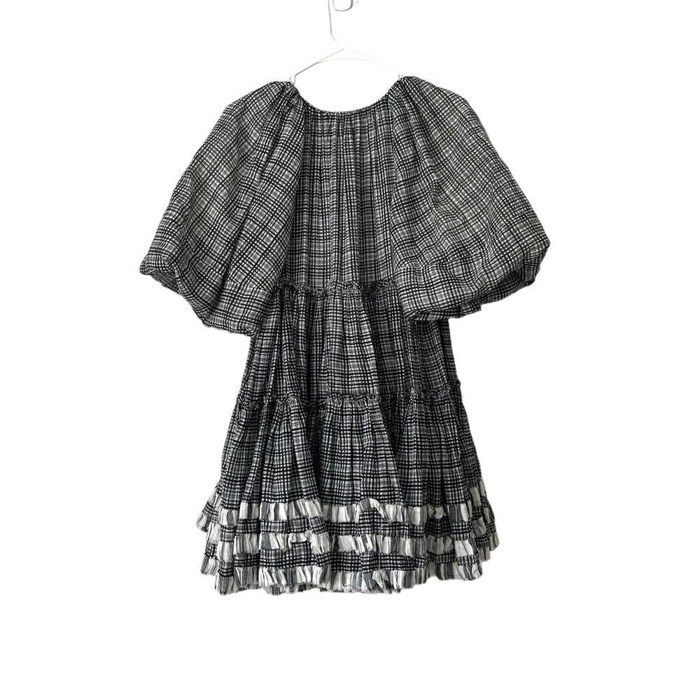 AJE Memento Puff Sleeve Plaid Check Voile Mini Dr… - image 5