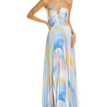 ML Monique Lhuillier Swirl Satin Gown - image 1