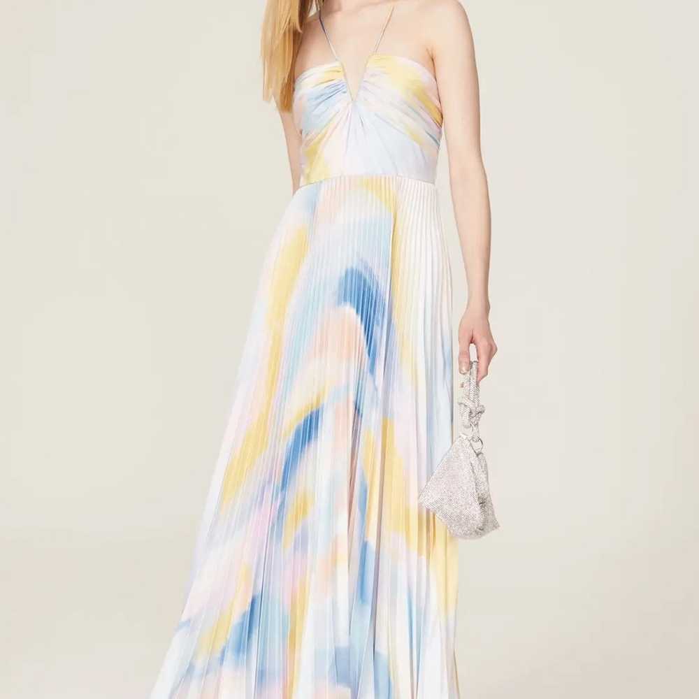 ML Monique Lhuillier Swirl Satin Gown - image 2