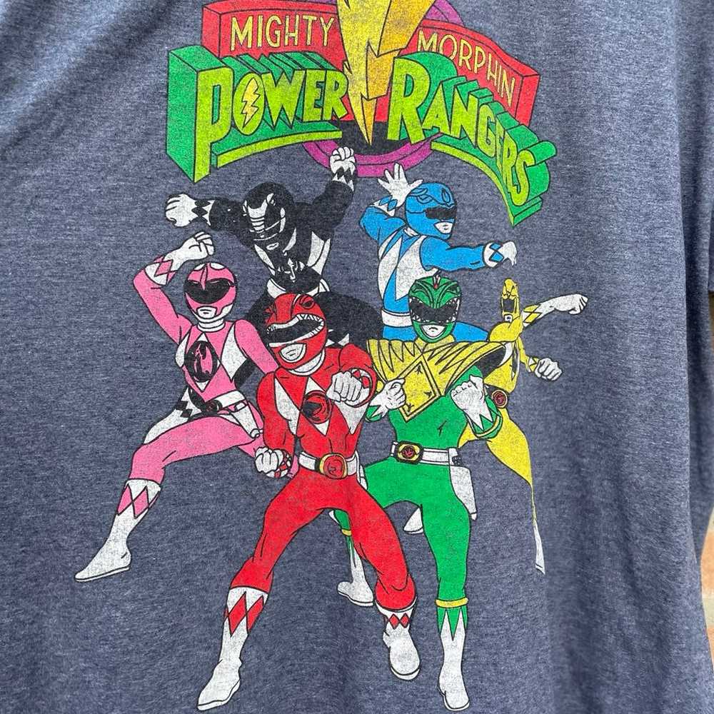 Mighty morphin power rangers tshirt shirt short s… - image 2