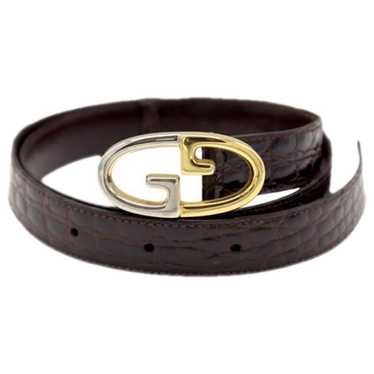 Gucci Gg Buckle crocodile belt