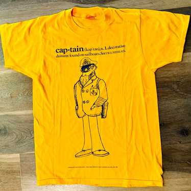 VTG Size XL Yellow  Captain 1981 Super Screen Sta… - image 1