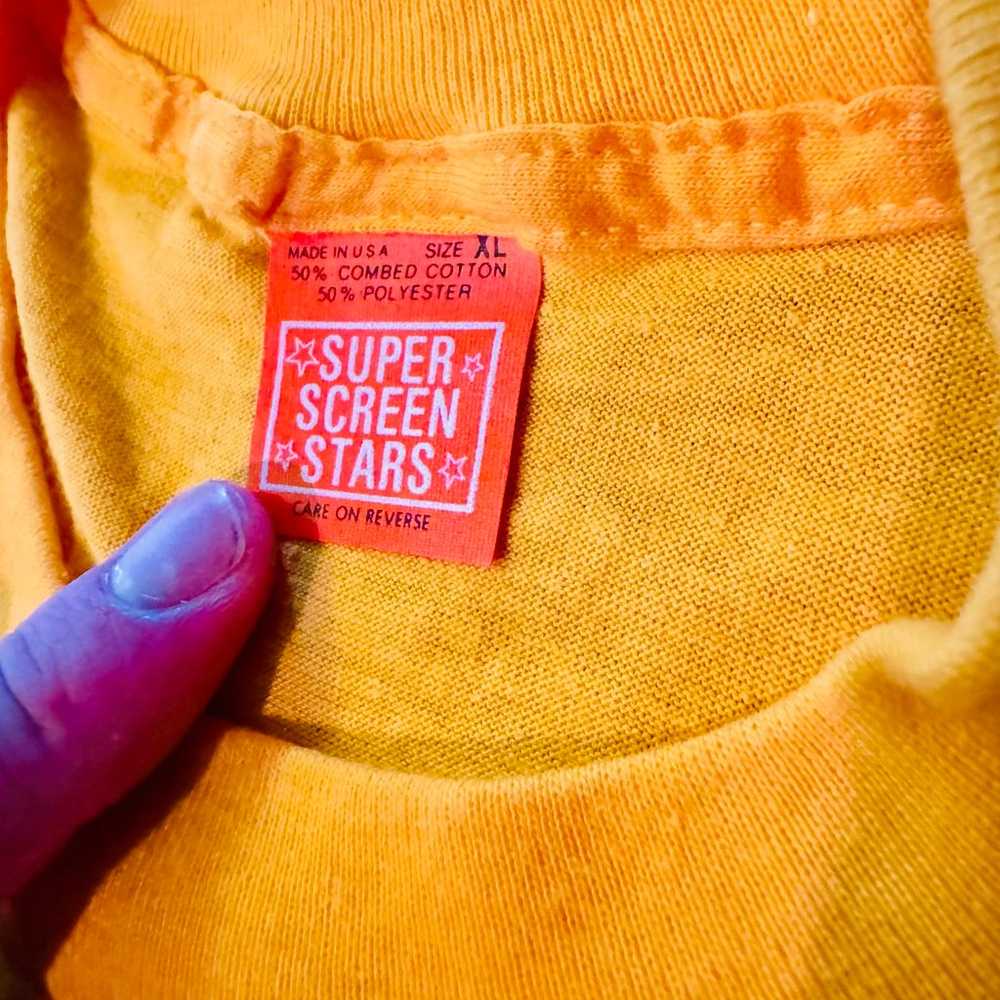 VTG Size XL Yellow  Captain 1981 Super Screen Sta… - image 4