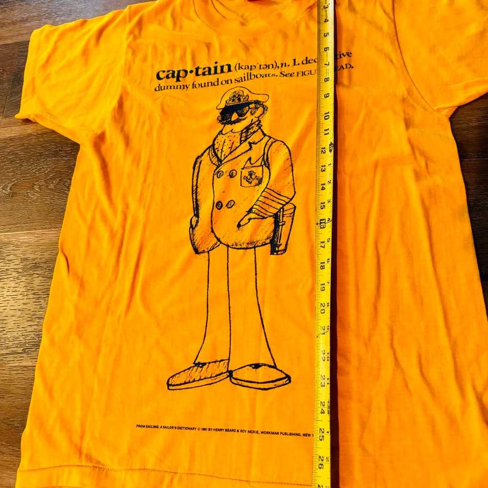 VTG Size XL Yellow  Captain 1981 Super Screen Sta… - image 5