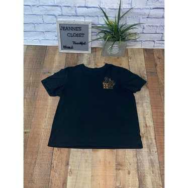All saints black embroidered tshirt  Size small - image 1