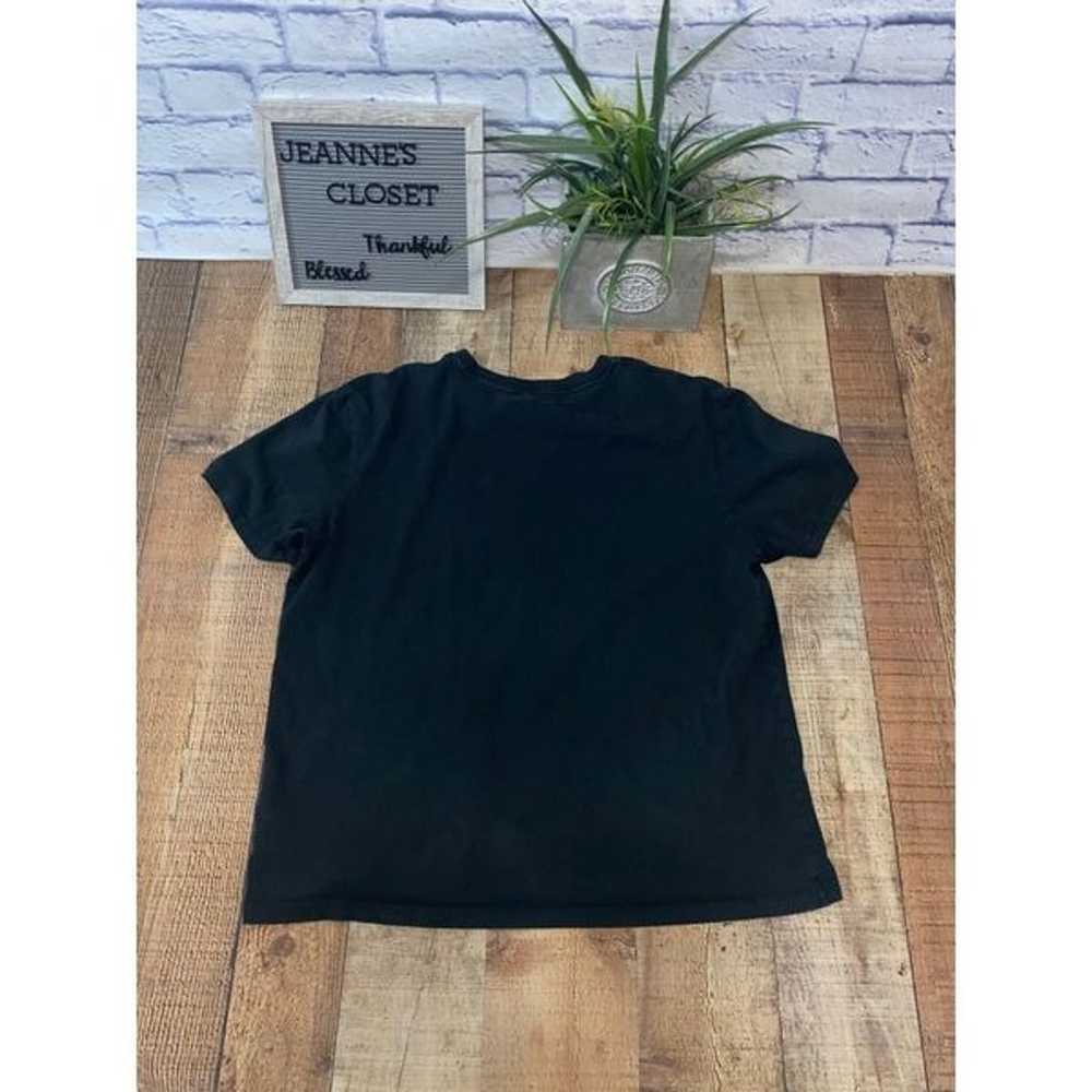 All saints black embroidered tshirt  Size small - image 2