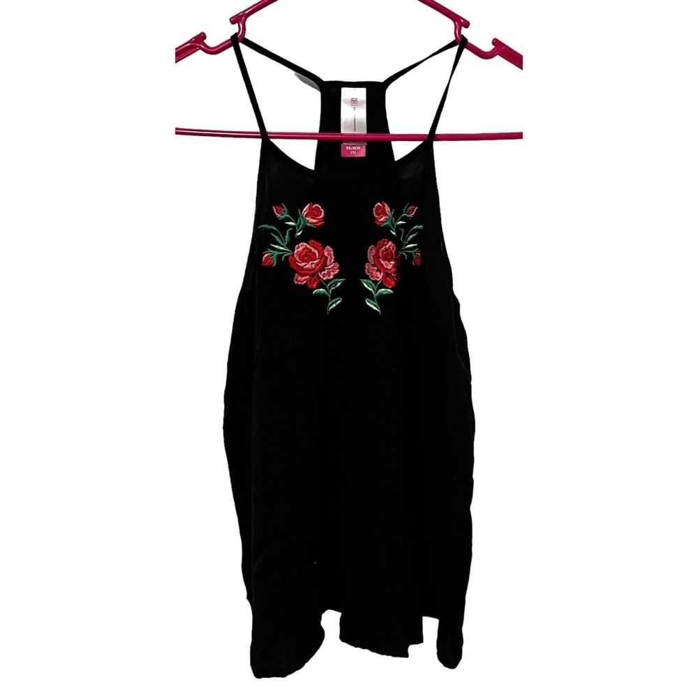 Other No Boundaries Rose Embroidered Tank Top Sz … - image 2