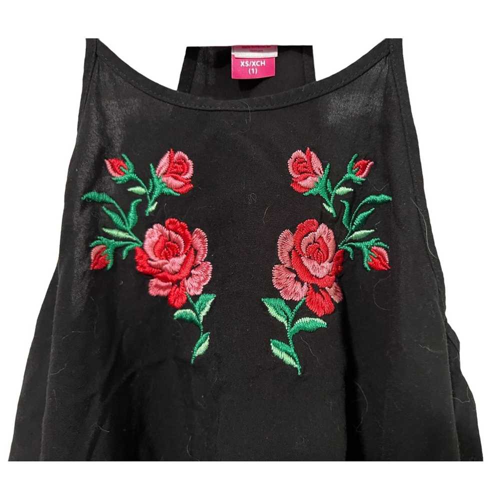 Other No Boundaries Rose Embroidered Tank Top Sz … - image 3