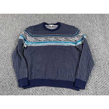 Merona Preppy Birdseye Pattern Sweater Adult XL D… - image 1