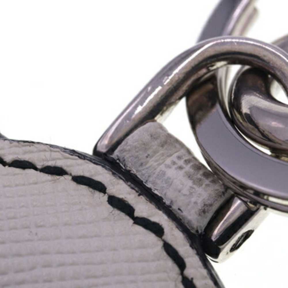Prada PRADA Keychain M8441M White Leather Key Rin… - image 5