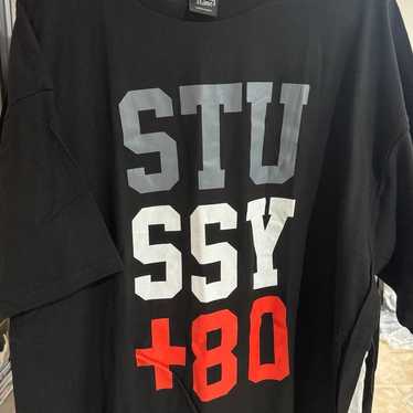 Vintage Stussy +80 T Shirt 2XL - image 1