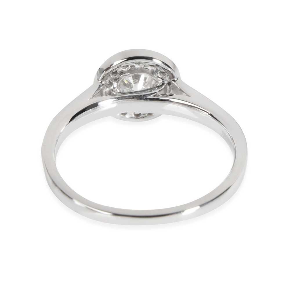 Halo Halo Diamond Engagement Ring in Platinum F V… - image 4