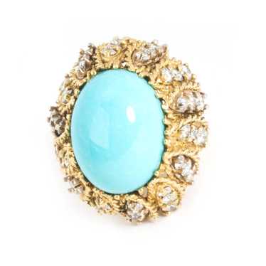 Tiffany & Co. Vintage Turquoise & Diamond Cocktai… - image 1