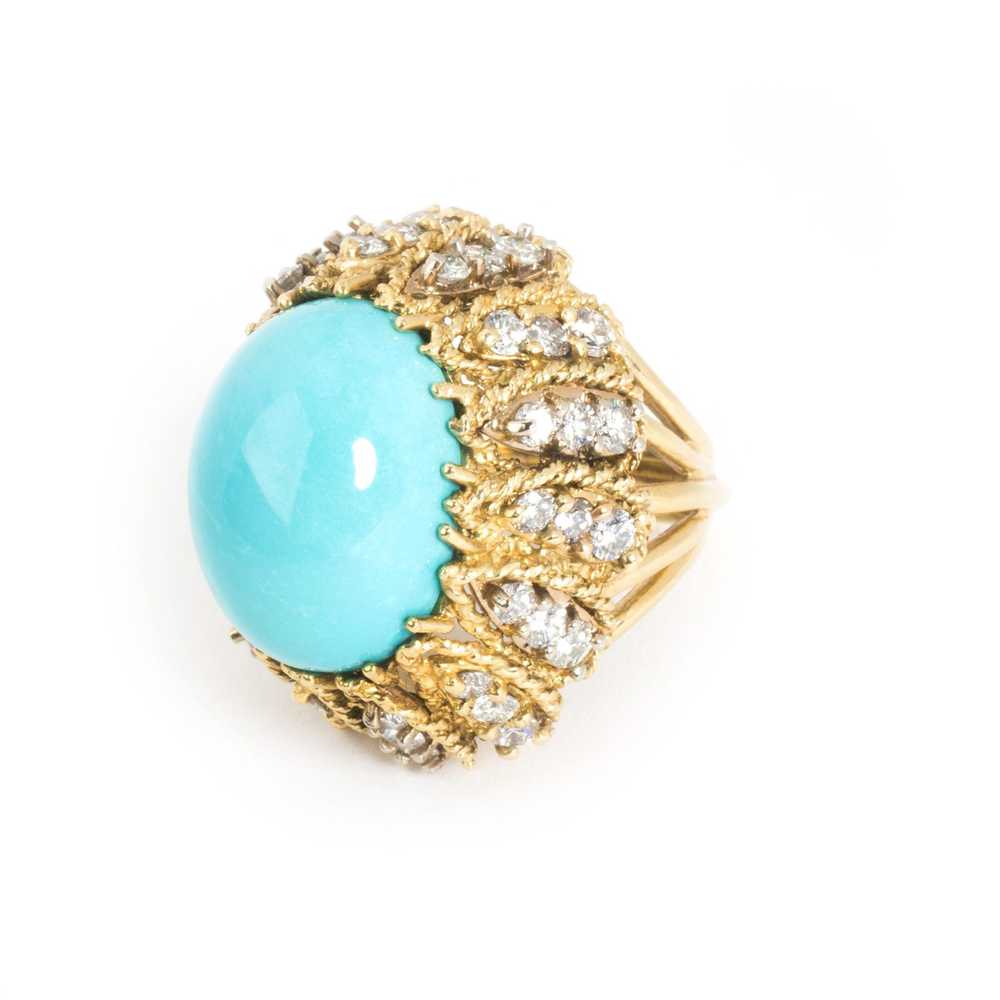 Tiffany & Co. Vintage Turquoise & Diamond Cocktai… - image 2