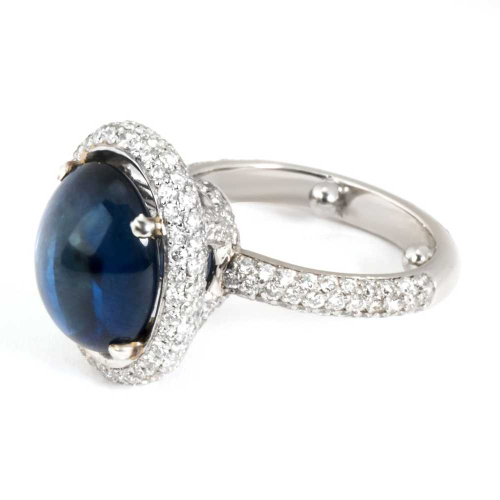 Cartier Vintage Sapphire Cabochon & Diamond Ring … - image 2