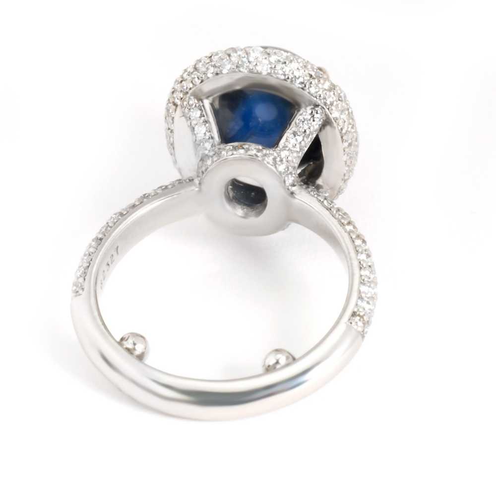 Cartier Vintage Sapphire Cabochon & Diamond Ring … - image 4