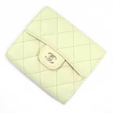 CHANEL Trifold Wallet Matelasse Leather Caviar Sk… - image 1
