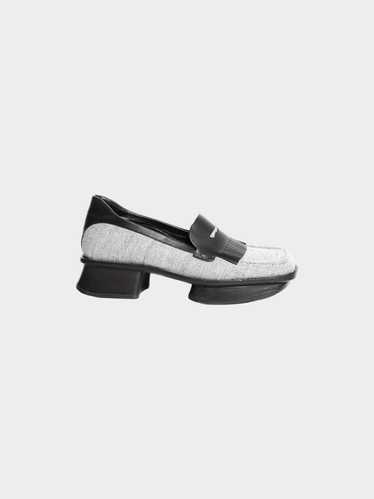 Prada SS 1999 Black and Grey Platform Loafers