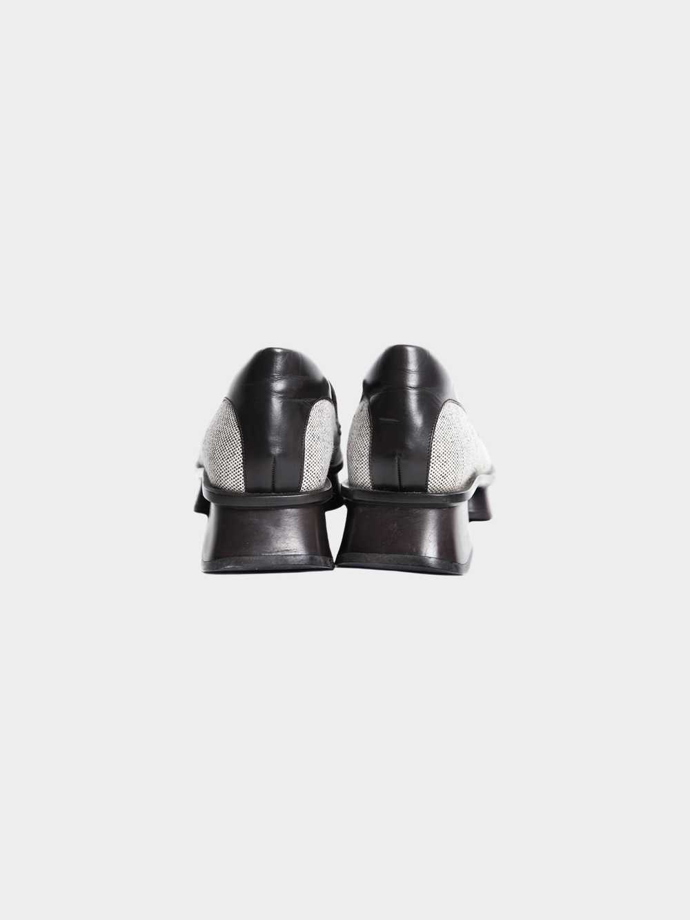 Prada SS 1999 Black and Grey Platform Loafers - image 4