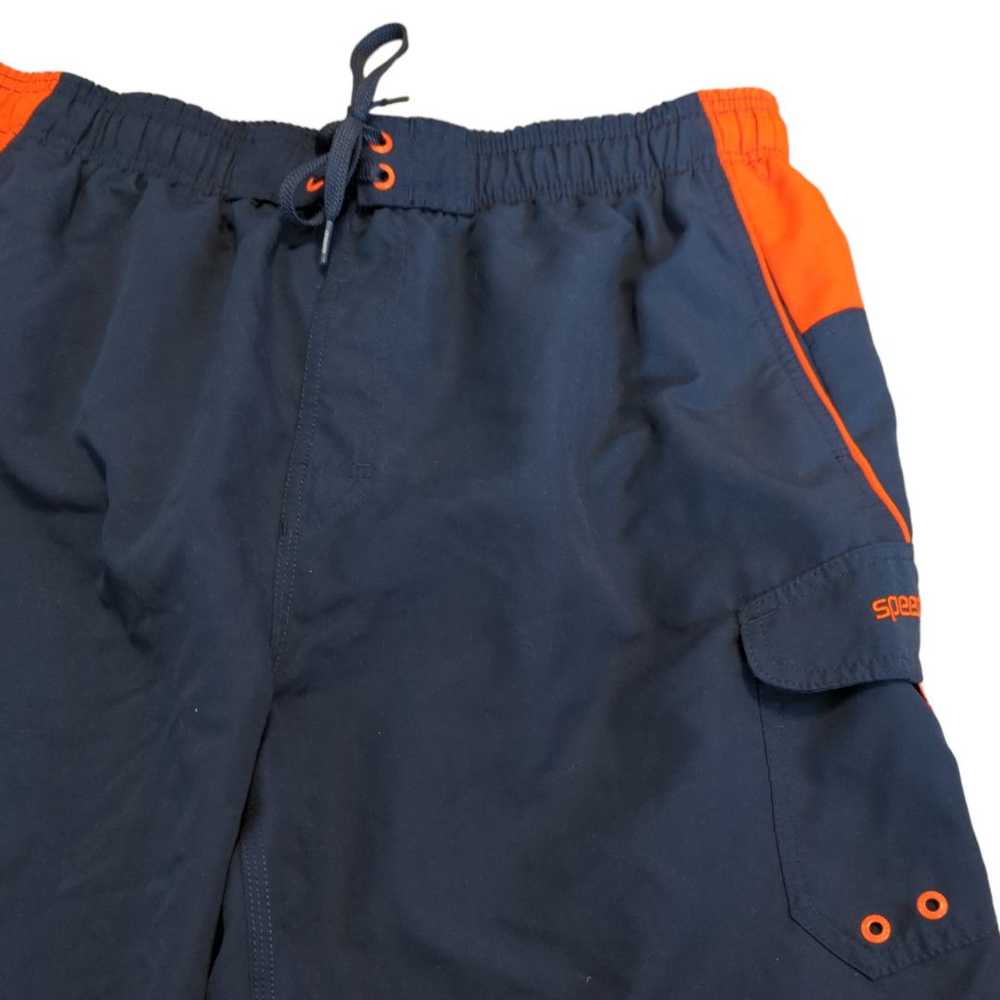 Speedo SPEEDO Navy Blue Orange Men's Swim Trunks … - image 4