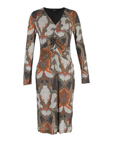 Etro Paisley Print Midi Dress in Brown Viscose - image 1