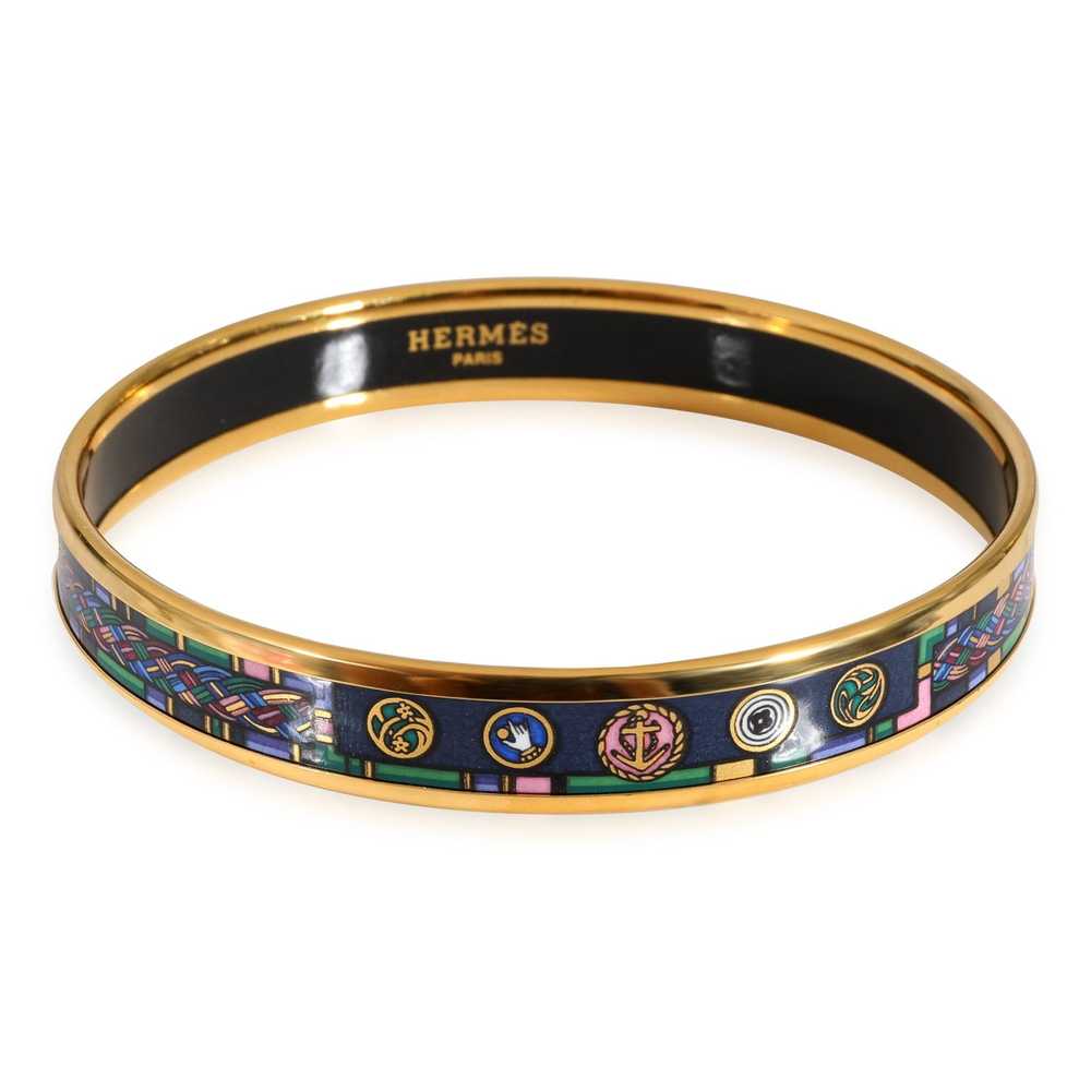 Hermes Hermès Plated Enamel Narrow Multi-Color Br… - image 1