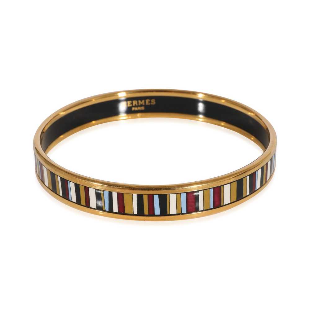 Hermes Hermès Plated Enamel Narrow Carioca Stripe… - image 1