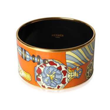 Hermes Hermès Enamel Extra Wide Flacons Orange Ba… - image 1