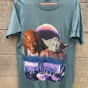 Vintage 90s Star Wars Episode 1 Yoda Coruscant T … - image 1