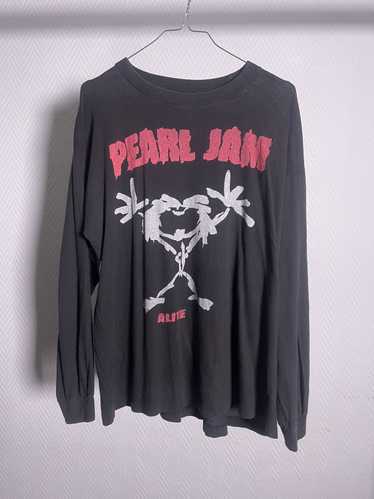 Band Tees × Vintage 1991 Pearl Jam Alive Longslee… - image 1