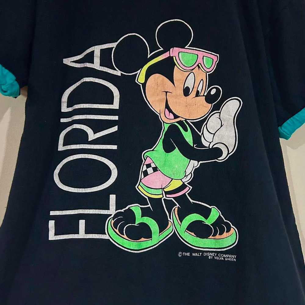 Velva Sheen Vintage Mickey Mouse Beach Florida Te… - image 2