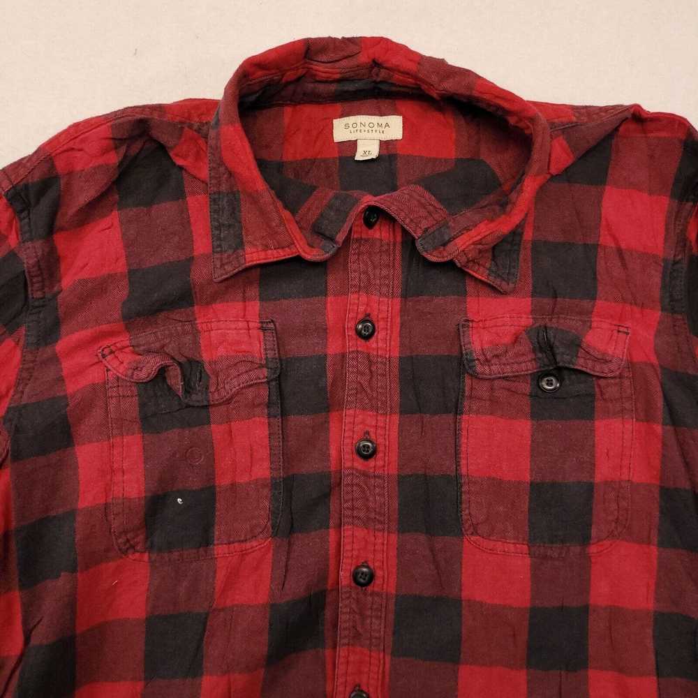 Sonoma Sonoma Gingham Flannel Button Up Shirt Men… - image 1