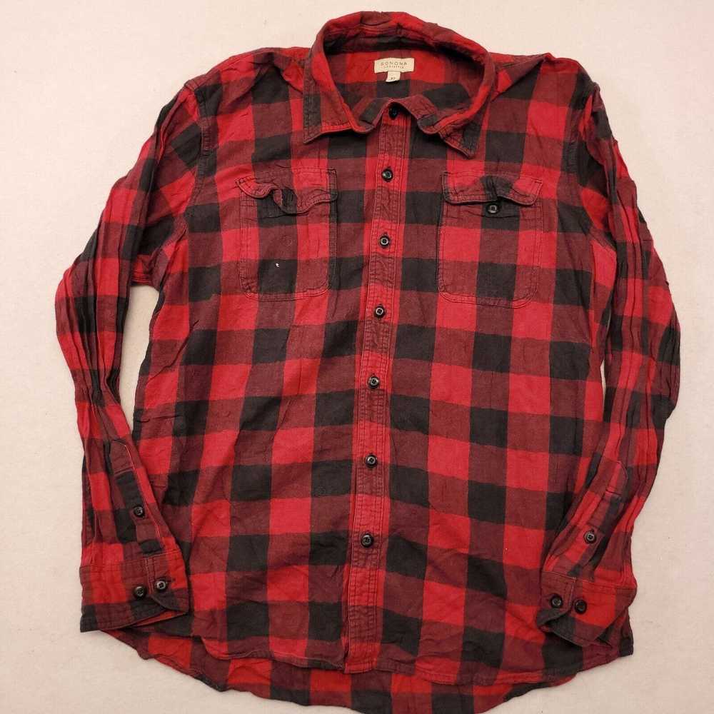 Sonoma Sonoma Gingham Flannel Button Up Shirt Men… - image 2