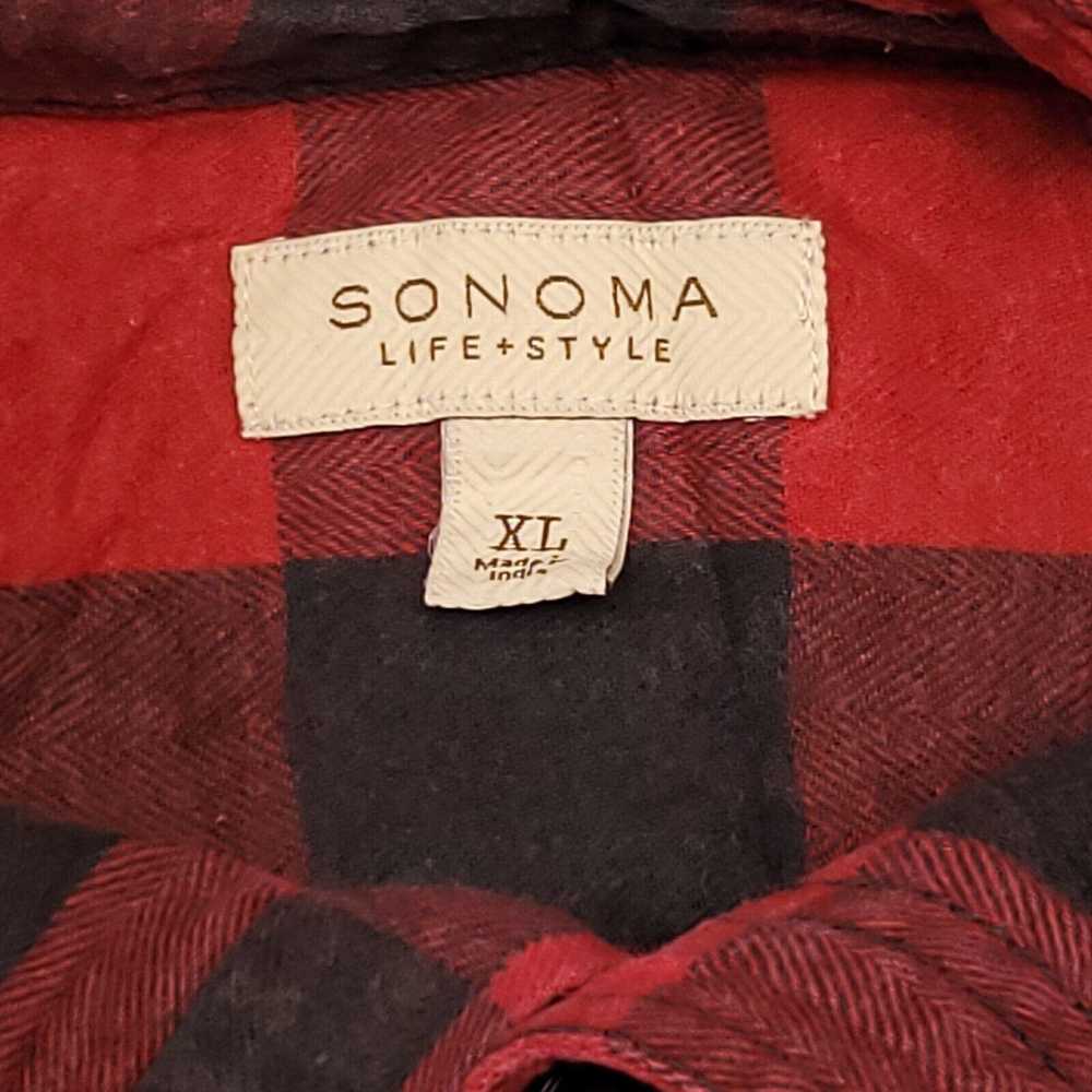 Sonoma Sonoma Gingham Flannel Button Up Shirt Men… - image 3