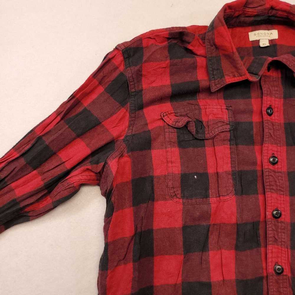 Sonoma Sonoma Gingham Flannel Button Up Shirt Men… - image 4