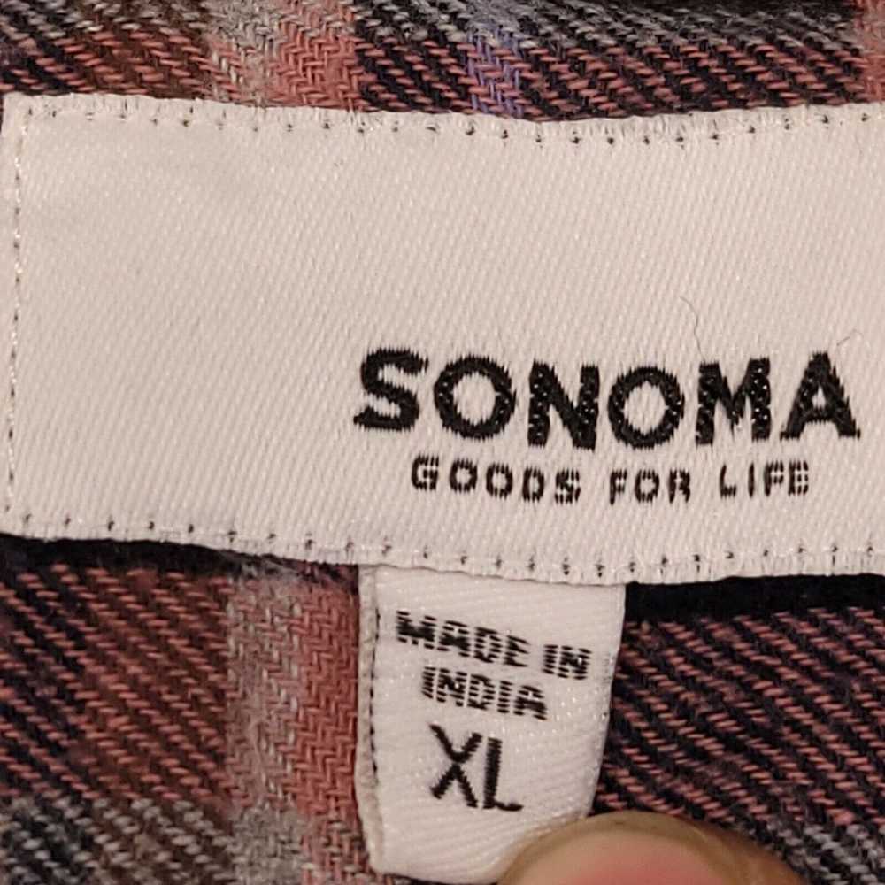 Sonoma Sonoma Madras Flannel Button Up Shirt Mens… - image 3