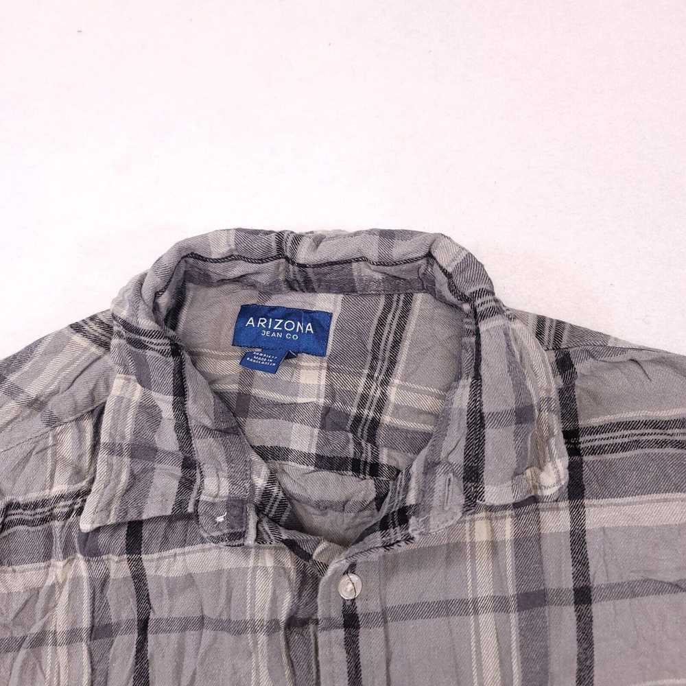 AriZona Arizona Jean Co Madras Flannel Button Up … - image 1