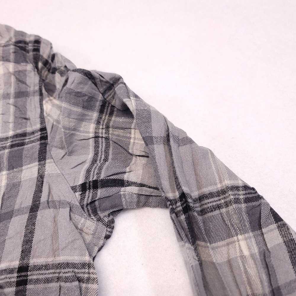 AriZona Arizona Jean Co Madras Flannel Button Up … - image 5