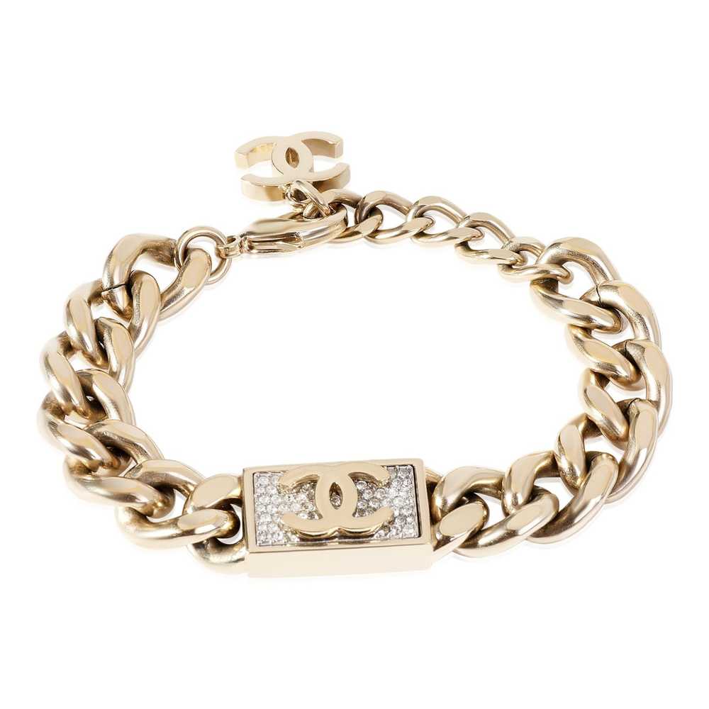Chanel Chanel CC Strass Curb Link Bracelet - image 1