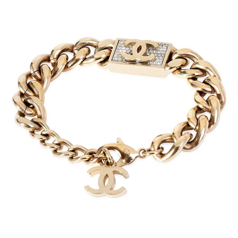 Chanel Chanel CC Strass Curb Link Bracelet - image 2