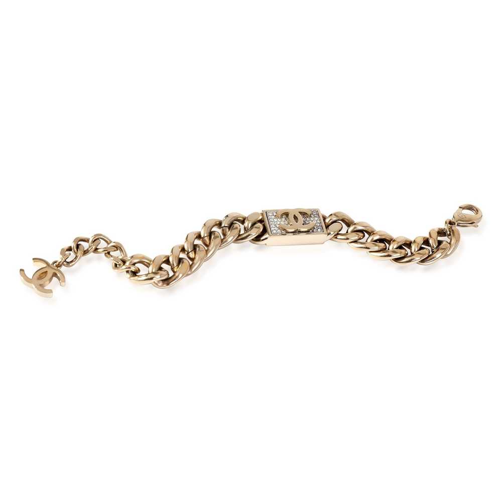 Chanel Chanel CC Strass Curb Link Bracelet - image 4