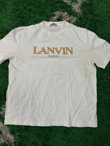Lanvin Lanvin white gold logo T shirt medium