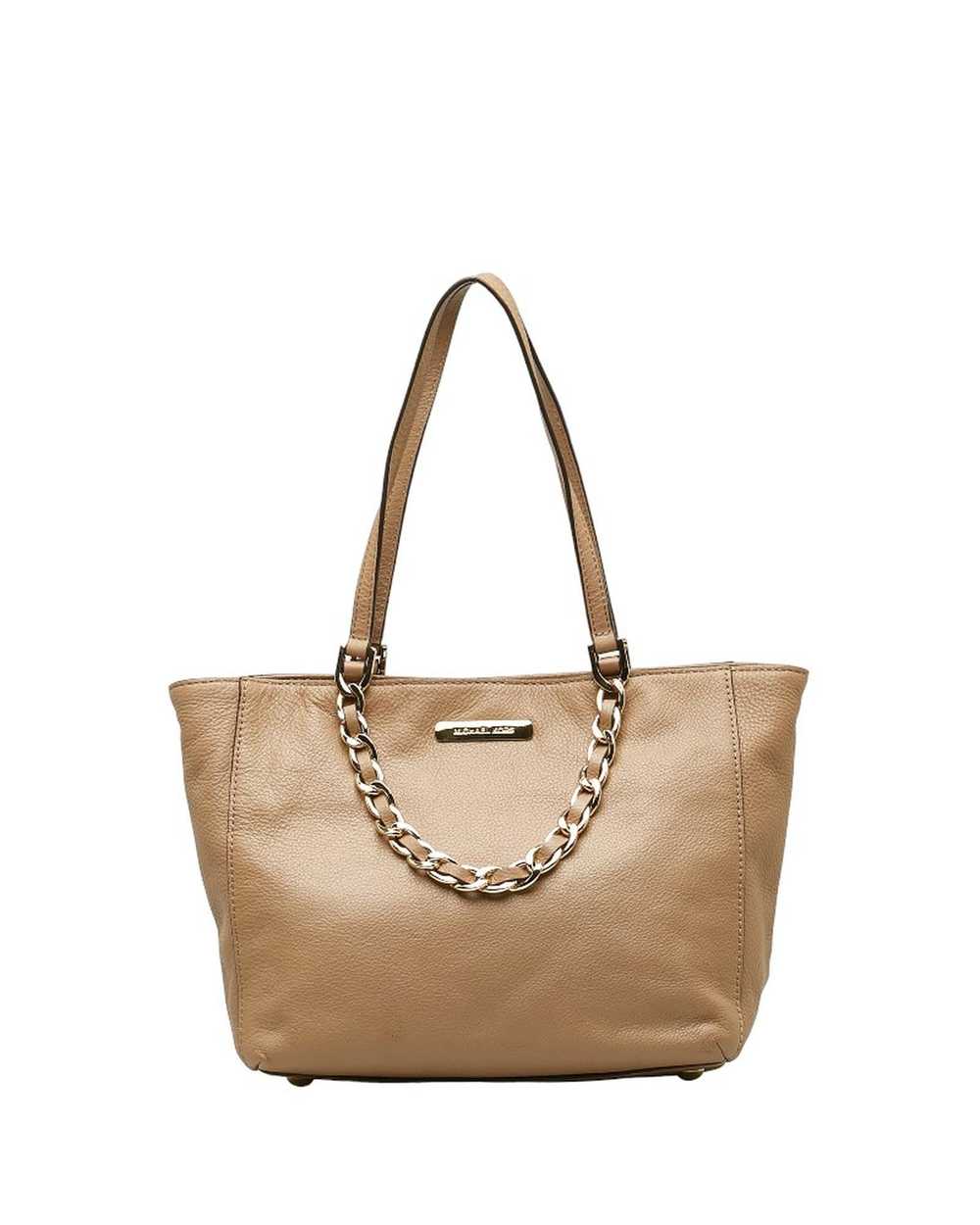 Michael Kors Leather Chained Tote Bag in Brown - image 1