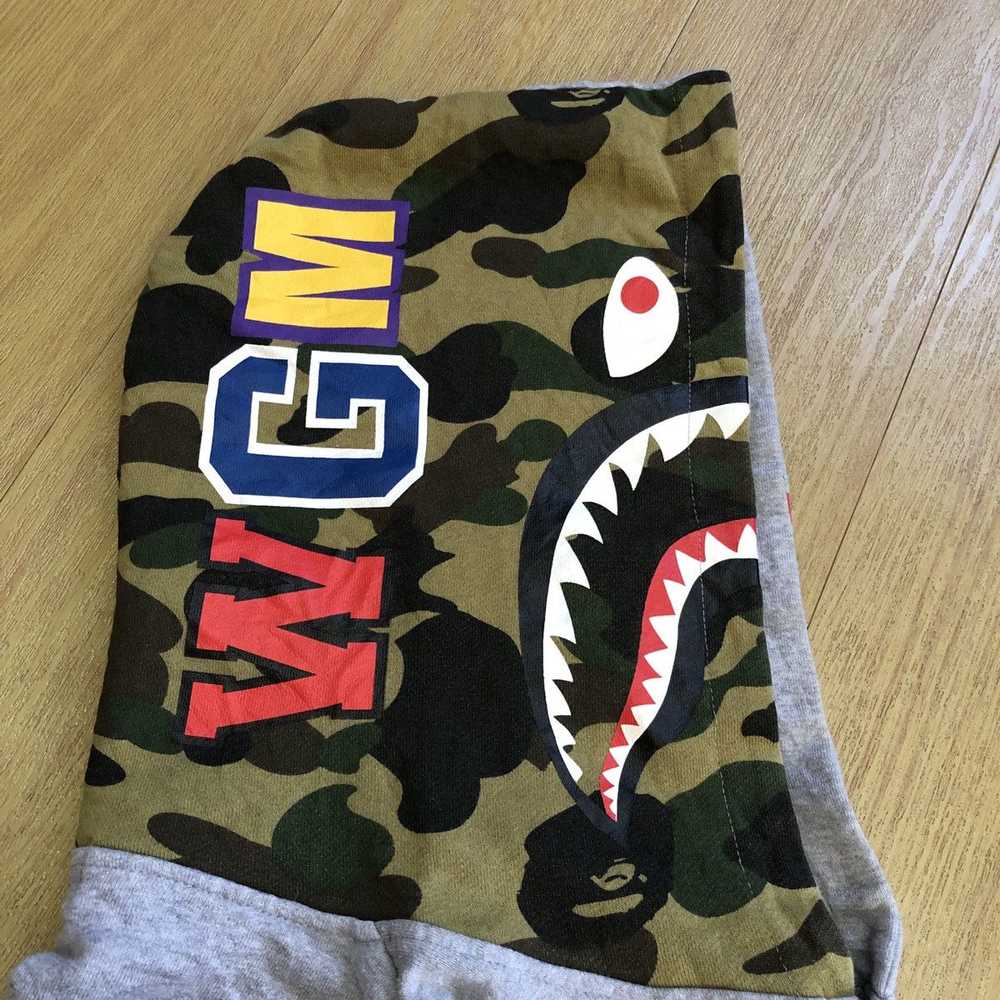 Bape 1st Camo Shark Hoodie Varsity Jacket - image 4