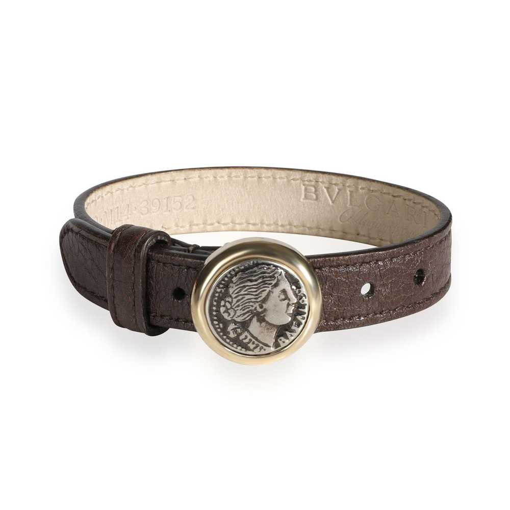 Bvlgari Bulgari Monete Brown Leather Bracelet - image 1