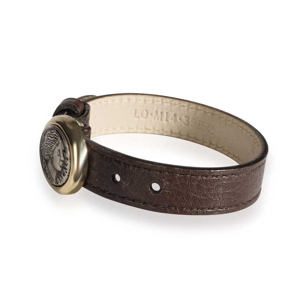 Bvlgari Bulgari Monete Brown Leather Bracelet - image 2