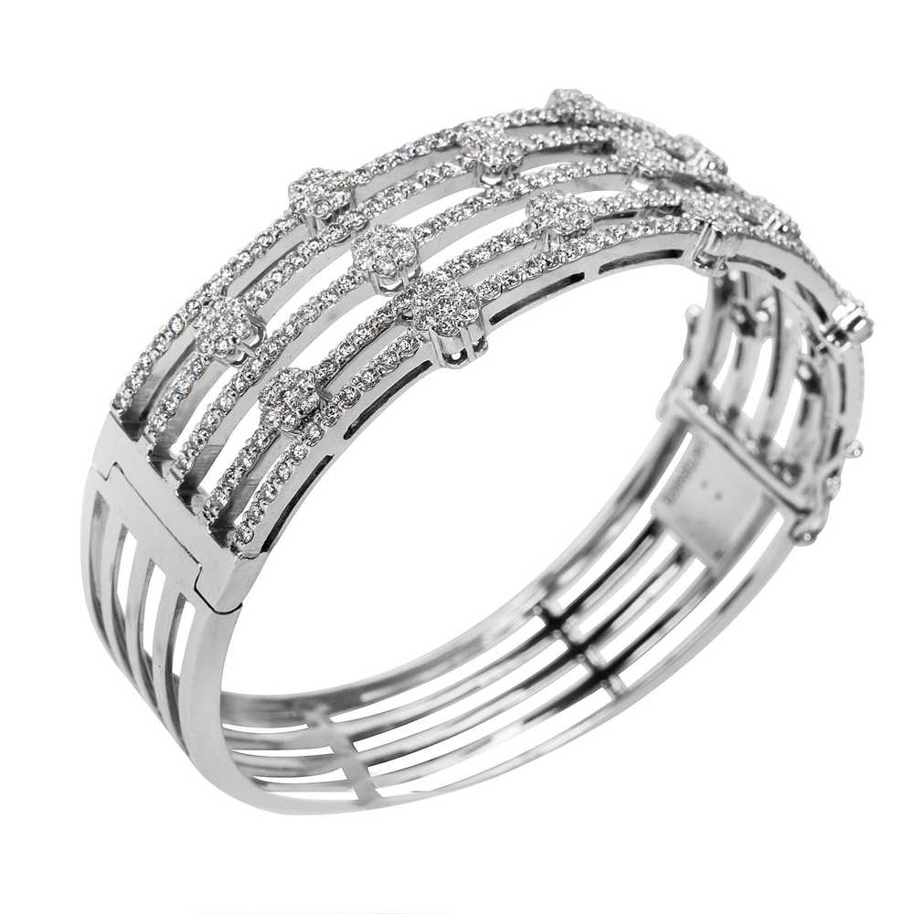 Tiffany & Co. Dehago 5-Row Diamond Bangle in 14k … - image 2